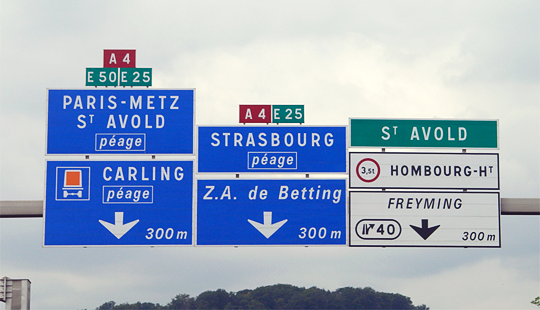 French highway signs