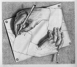 M. C. Escher − Drawing Hands, 1948